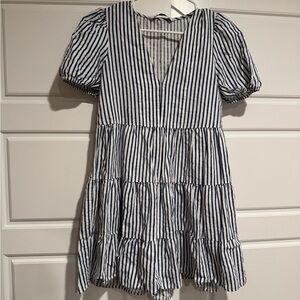 Zara Striped Blue and White Dress